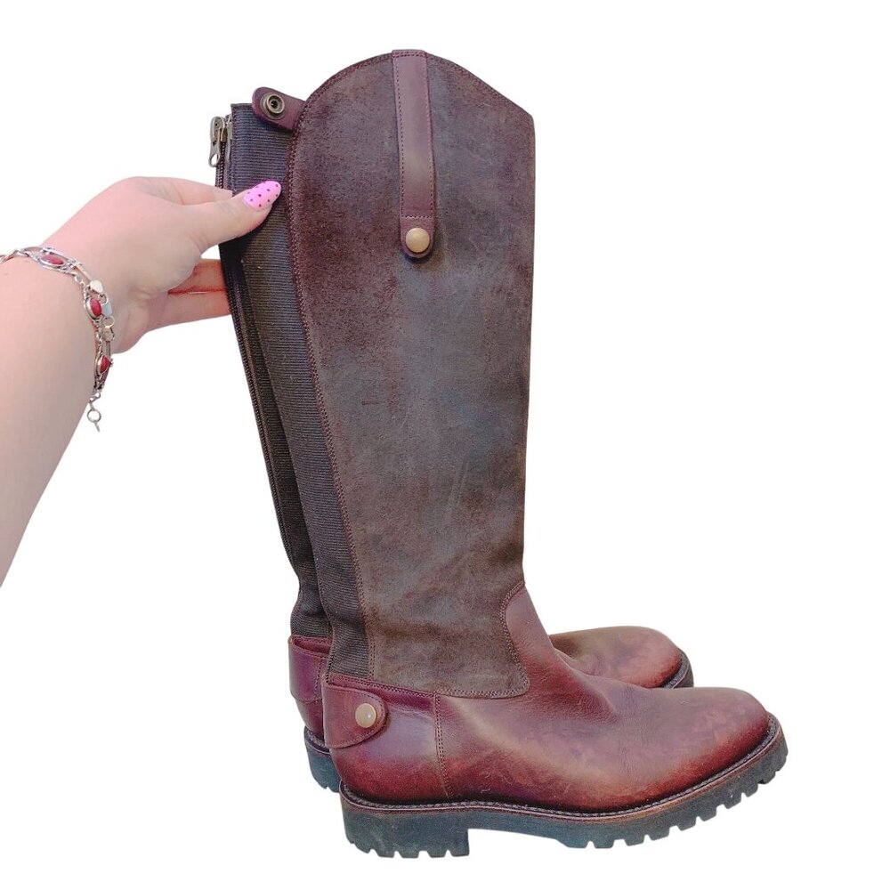 Penelope Chilvers Brown Tall Leather Boots Size 8 - Picture 2 of 5